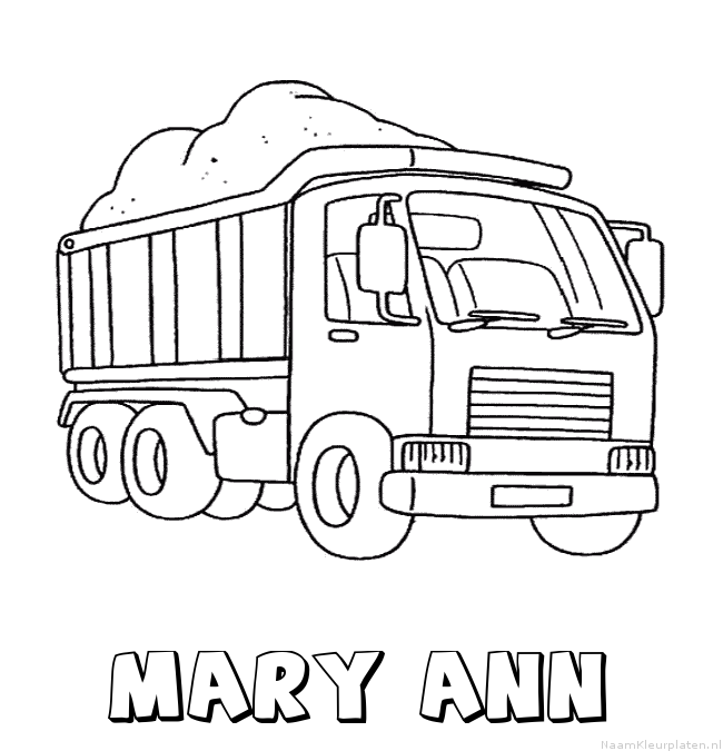Mary ann vrachtwagen kleurplaat